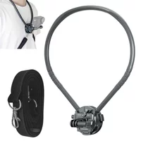 Neck Mount for Action Camera, POV Stabilizer with Chest Mount - Quick Release System for Ergonomic, Hands-Free Filming of Skiing