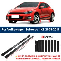 Aerodynamic 2m Sectional Side Skirt Extension Lips Racing Side Spoiler For Volkswagen Scirocco 1K8 2008-2018 Sport Upgrade Kit