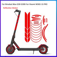 1 Set Electric Scooter Reflective Sticker For Xiaomi M365 PRO For Ninebot Max G30 G30D Decoration Warning Strip Fluorescent Body