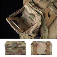 Tactical Admin Phone Pouch MOLLE Hunting Vest Front Panel Map Holder Carrier Bag Utility Outdoor Phone Navigation Board