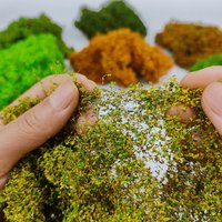 Hand Tearing Moss Vines,Shrubs,Sand Table Materials,Miniature Simulated Leaf Platforms,Lawn,Shrubs,Suitable for Model Enthusiast