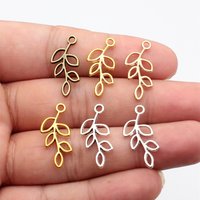 WYSIWYG 10pcs 25x11mm 6 Colors Hollow Branches Charms For DIY Jewelry Making