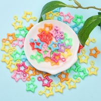 11-21mm 50pcs Multicolor Acrylic Flower Fruit Star Pendant Heart Beads DIY Bracelet Earrings For Kids Jewelry Making Handmade