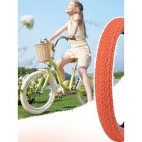 AliExpress NONE ZUKKA 2 Pack 20x2.35 Orange Bicycle Outer Tires - Anti-Slip All-Terrain Foldable for Kids/City Bikes