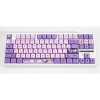 KBDiy PBT Magic Bunny Keycaps Mechanical Keyboard Game Custom Purple Cute Keycap KOA Profile 75% 136 Keys for MX Crush80 Raven68