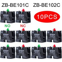 5/10pcs XB2 ZB2-BE101C Button Accessory 10A Block Push Button Switch Joystick Switch NC ZB-BE102C NO ZB2BE102C ZB2BE101C 10A