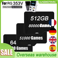 For ANBERNIC RG353v RG353VS 512G TF Card Preloaded Games Bag Card ONLY 100,000 Games for 512G 256G 128G PSP Retro Handheld Game