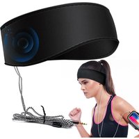Sports Headphones 3.5mm Wired Stereo Music Headband Breathable Sleep Eye Mask Soft Earphone for Mobile Phone PC Birthday Gifts