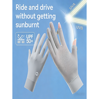 AliExpress NONE Sunscreen Ice Silk Breathable Gloves for Unisex Summer Outdoor Sports Cycling Driving Gloves Touch Screen Sunscreen Quick Drying
