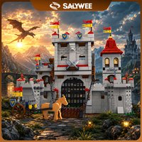 SALYWEE European Medieval Castles DIY Buillding Blocks, Knights Castle Guards Tower, Chessboard, Demon Castle, Holiday Gift Toys