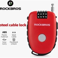 ROCKBROS Cycling Lock Anti-theft Bicycle Lock Telescopic Cable Helmet Lock Chain Backpack Cycling Password Bike Lock Accessorie