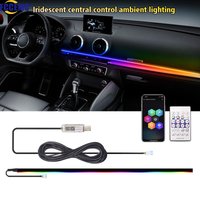 RGB USB Car Interior Decorative Lamps Strips Atmosphere Lamp Skylight Ambient Light App Remote Control Atmosphere Lamp Universal