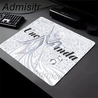 Retro English Black and White Girl Gaming Mouse Pad XL Natural Rubber Anti Slip Bottom Mousepad Small Size Product Desk Mats