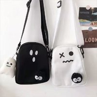 Cartoon Messenger Bag for Women Youth Sling Shoulder Crossbody Bags Cute Girls Canvas Bag Kawaii Harajuku Casual Female Handbags