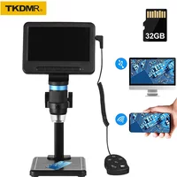 TKDMR 1000X Zoom HD 8LED Professional Electronic Digital USB WIFI Camera Microscope 5 Inch LCD Screen for Apple Android Phone PC