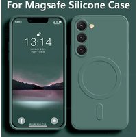 Luxury Liquid Silicone Magnetic Case For Samsung Galaxy S26 S25 S24 S23 S 26 Ultra Plus For Magsafe Cases Wireless Charge Cover