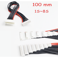 5pcs JST-XH 1S 2S 3S 4S 5S 6S 7S 8S 100mm 22AWG Lipo Balance Wire Extension Charged Cable Lead Cord for RC Lipo Battery Charger