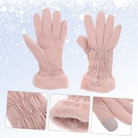 AliExpress NONE 1 pair Touchscreen Gloves for Women Soft Thermal Windproof Mittens Cozy Lining for Outdoor Cycling and Hiking Activities