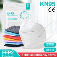 10-200 pièces masques FFP2 kn95 mascarillas KN95 masque facial filtre 5 couches mascarillas quirurgicas homologadas masque noir FFP2 réutilisable
