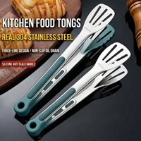Korea Style Stainless Steel Kitchen Food Tongs Set-Thickened Heat-resistant Steak Tongs Buffet Barbecue Roasted Meat Bread Clips