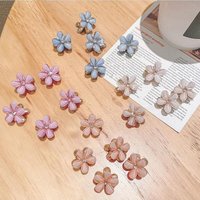 8pcs Cute Mini Flower Hairclip Claws Women Girls Colorful Opal Hairpins Sweet Small Headdress Barrettes Accessories