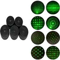 5pcs Green Laser Pointers Star black Cap Laser Pen accessory Adjustable Focus Compatible with Laser 303 (Does not include laser)