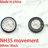 Made in china NH35 automatic movement black and white calendar disc can replace the Japanese NH35 movement with a 3 o'clock