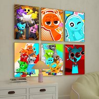 Music Games S-sprunki Credit Card Stickers Skin For Bank Bus Metro 4PCS Cover Film Gift