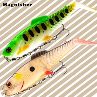Magnisher Quality Soft Baits 10cm/13.5cm T-tail Silicone Fishing Lures with Hook Wobble Soft Lures Worm for Bass Trout Fishing