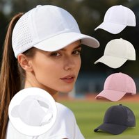 New Summer Outdoor Women Ponytail Hats UV Protection Mesh Breathable Hat Unisex Quick Drying Adjustable Running Hats Tongue Hat
