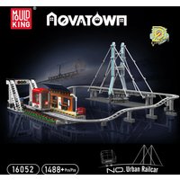 Mould King 16052 High-Tech Building Block The Remote Control Urban Railcar with Track Model STEM Brick Toys Kids Christmas Gift