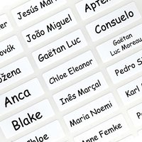Personalized Name Stickers Custom Waterproof White Labels Stick on Tag Kids Teacher Parents School Daycare