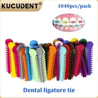 1040Pcs/40Sticks Dental Orthodontic Power Chains - Elastic Ultra Rubber Bands for Braces, Long/Short/Continuous Colorful