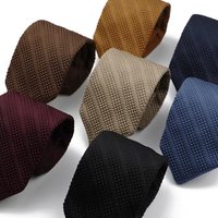 Classic Woven Neck Tie Men's Colourful Solid Tie Knitted Neckties Woven Neckties Business Office Wedding Party Accessories Gifts