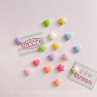 8/16PCS Cute Macaron Color Heart Star Fridge Magnets Resin Magnetic Stickers for Refrigerator Photo Display Home Decor