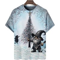 Summer Men's Fun Frog Art 3D Print T-Shirt Men's & Women's Short-Sleeve Crew Neck T-Shirt Relaxed Fit Casual Cartoon Top