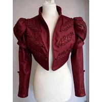 Women Vintage Regency Spencer Pink Jacket Gothic Hamilton Royal Court Jane Austen Tea Party High Waist Crop Top Empire Coat