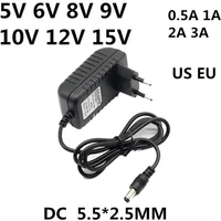 AC 110-240V DC 5V 6V 8V 9V 10V 12V 15V 0.5A 1A 2A 3A Uniwersalny zasilacz Ładowarka Adapter Eu Us do pasków świetlnych LED