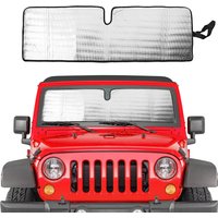 Windshield Sun Shade For Jeep Wrangler TJ JK JKU 1997-2018 Sunshades Heat Shield Aluminum Foil Triple Laminate Structure