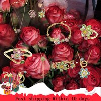 Shoe Fashion Luxury Imitation Crystal Flower Necklace Earrings Bracelets Jewelry Gifts