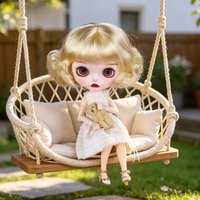 ICY DBS Blyth Doll 1/6 BJD Gold Short Hair Customized Hand Carved Eyebrow, Lips, and Facial Gifts, Including Nude Dolls, etc