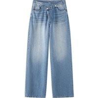 MUJER 2025 Women's Jeans Blue Baggy Jeans for Women High Waist Mom Jeans Woman Wide Leg Denim Pants Woman Jeans Summer Trousers
