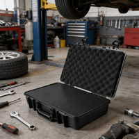 Hard Carrying Case Shockproof Storage Box W/ Foam Cotton, Portable Protective Water-resistant & Storage Box for Auto Repair Tool