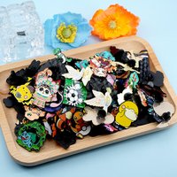5-15Pcs Random Mix Cartoon Anime Enamel Pins Cute Character Metal Brooch Backpack Hat Decor Collectible Lapel Badge Gift