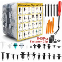 800Pcs-100pcs Car Plastic Retainer Clips Set Auto Fender Push Pin Rivet Door Trim Panel Retainer Car Bumper Fasteners Clips Tool