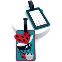 1PCS Geometric Soft Silicone Luggage Tags Suitcase ID Addres Name Holder Baggage Tag Label Travel Accessories Luggage Tags