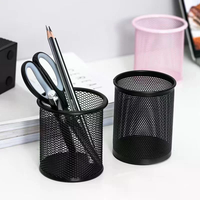 Desk Tidy Stationery Organiser Pencil Storage Stationery Organiser Multifunction Round/Square Mesh Pen Pot Multicolor Pen Holder