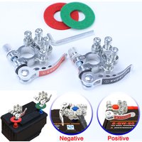 Auto Battery Terminal Connectors Positive Negative Car Battery Terminals Clamp Connector Quick Release Disconnect