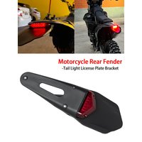 AliExpress NONE For Enduro Off-Road Bike Motorcycle Rear Fender License Plate Bracket 12V Moto LED Taillight Brake Lamp For Suzuki Kawasaki