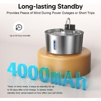 7L large capacity stainless steel bowl - rechargeable induction cat drinking fountain, wireless induction, suitable for random p